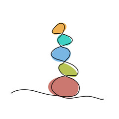 continuous line stone balance