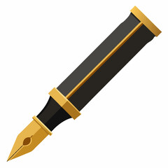 elegant fountain pen with gold nib 