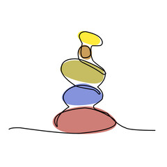 continuous line stone balance