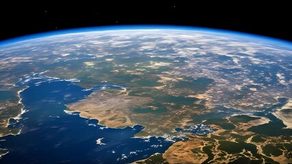 Overlooking the Earth from space satellite photography Ultra HD picture quality