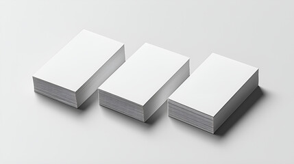 Photorealistic Blank Business Cards on White Background