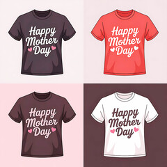 happy mother's day different color background t shirt design.