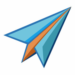 Fototapeta premium folded paper airplane with sharp edges