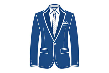 Blue man suit icon 3d illustration 