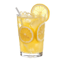 glass of lynchburg lemonade drink isolated on transparent or white background