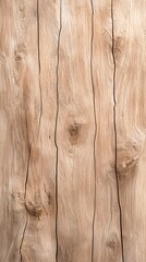 A detailed look at a rough-hewn wooden board, featuring deep cracks, raw grain, natural imperfections, earthy color tones, hyper-realistic material study