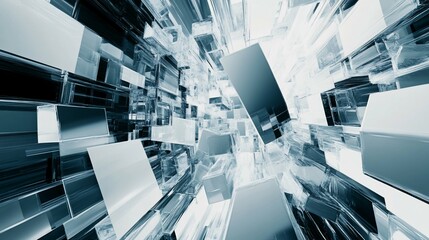 Abstract Crystalline Structure Digital Art