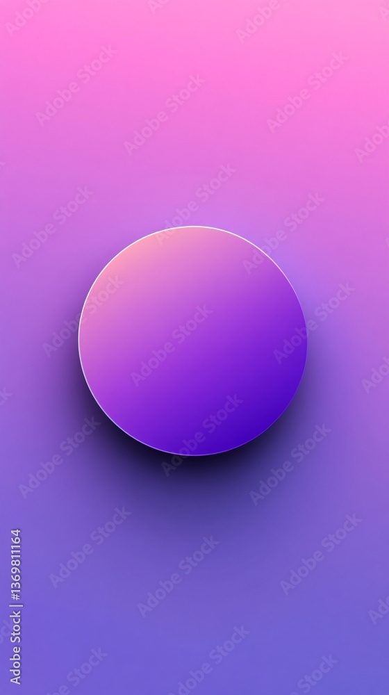 Aufkleber purple circle showing modern gradient on pink and violet background