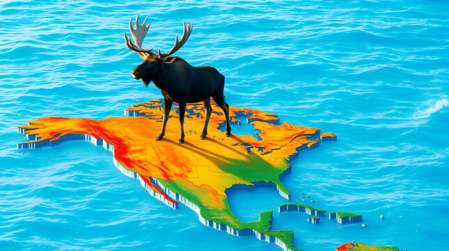 Moose, American Animals, Wildlife Day, National Animal, Generative Ai