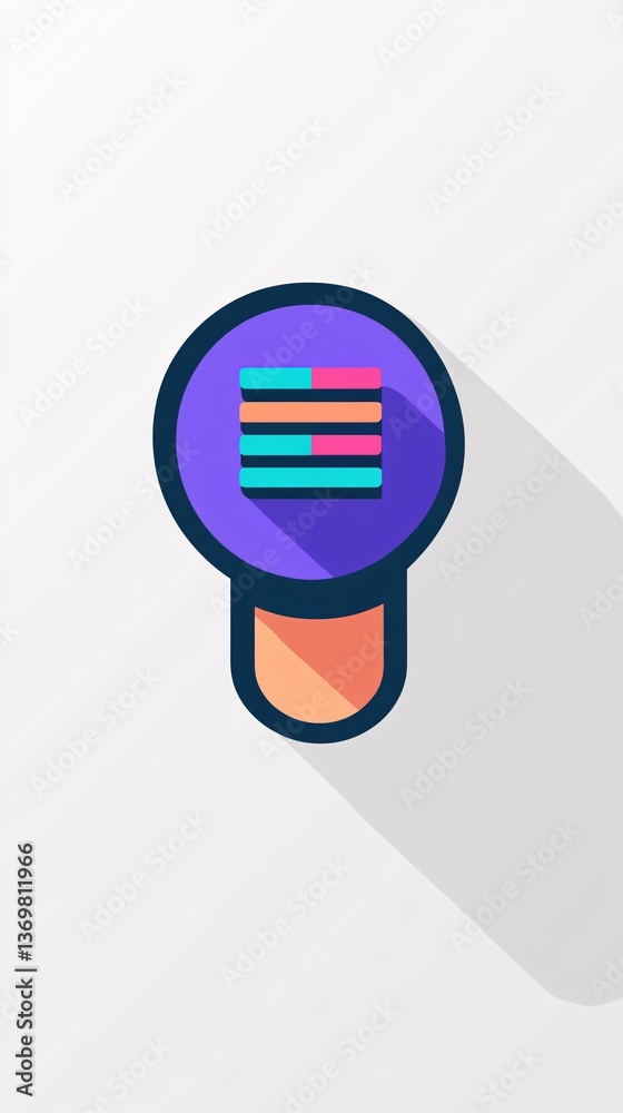 Fototapete Server icon showing horizontal bars representing data storage or processing