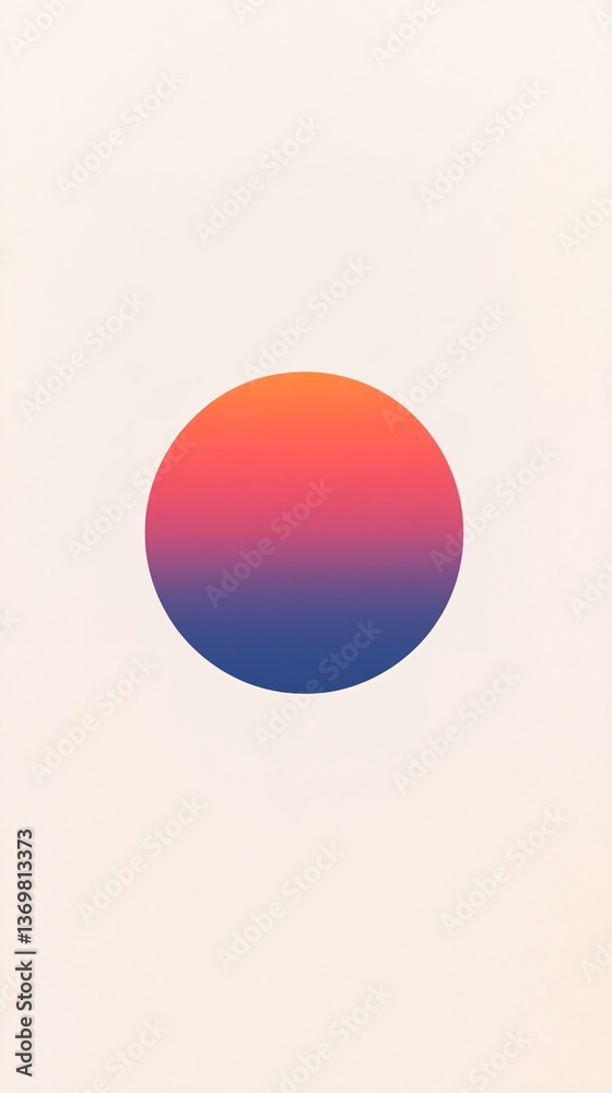 Leinwandbilder Minimalist design featuring a gradient circle on a subtle background