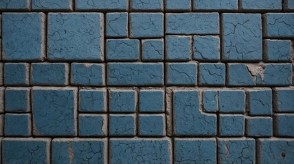 Obraz premium Textured blue tiles creating an abstract pattern on a surface.