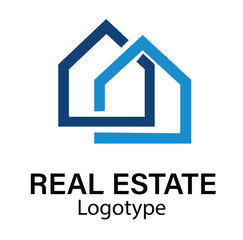 Abstract real estate agent logo icon vector design. Rent, sale of real estate vector logo, House cleaning, home security, real estate auction. Vector building logo concept