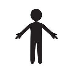 Black Silhouette of a Happy Person Celebrating with Stars – Joy, Success, Excitement, Achievement, and Positive Energy Icon