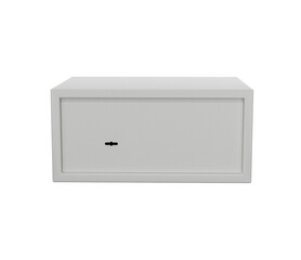 Steel Safe Locker With A White Finish For Secure Storage 3D Illustration