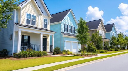 Charming Row of Modern Suburban Homes