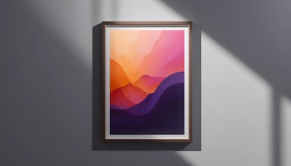 Fototapeta premium A colorful frame, showcasing vivid peaks 
