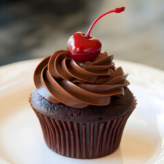 cupcake with cherry