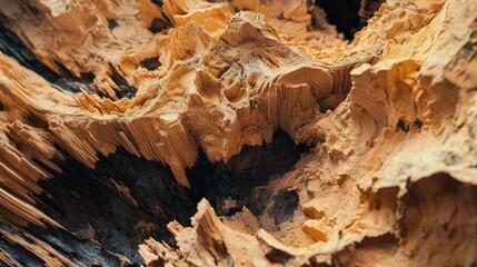 Textured wood, decayed, eroded, abstract forms.