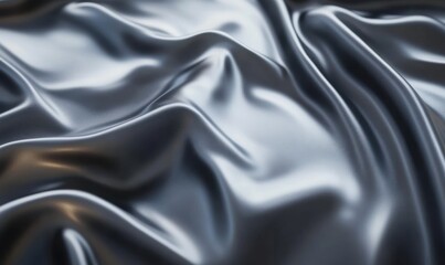 Obraz premium Silver silk fabric background with soft folds for luxurious product display