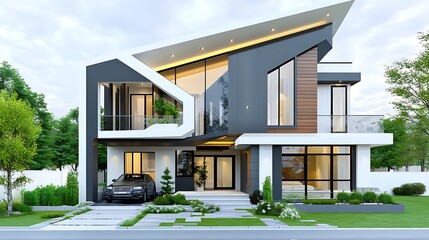 Innovative Modern Dream Home Design with High-End Architectural Features and Lush Landscaping