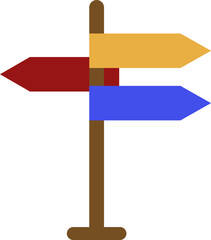 road sign, direction guide