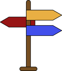 road sign, direction guide