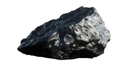 Obraz premium Mysterious Mineral: An intriguing close-up of a dark, textured rock, a geological wonder, revealing its intricate surface and rugged charm.