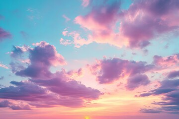 Obraz premium The beautiful sky filled with soft clouds and colorful hues