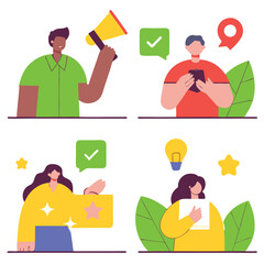 A diverse Vector set Illustrator Artwork Design
