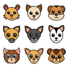 Fototapeta premium A diverse Vector set Illustrator Artwork Design 