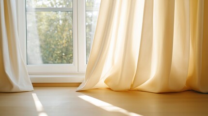 Soft Light Through Elegant Sheer Curtains