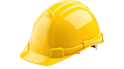 Fototapeta premium Safety First: A vibrant yellow hard hat sits prominently, symbolizing the importance of safety, protection, and preparedness in the workplace.