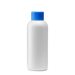 Plastikowy pojemnik, butelka, zbiornik na wyizolowanym tle © piotrszczepanek