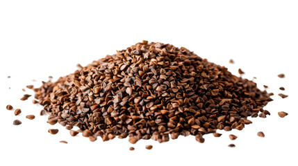 Aromatic Ground Coffee: A close-up shot of a pile of freshly ground coffee beans, displaying their rich brown hue and inviting texture. Ideal for food-related content and coffee enthusiasts.