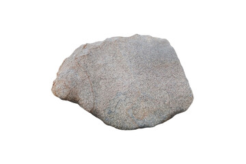 A big natural granite rock isolated on white background.         