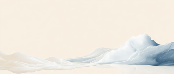 Serene Abstract Landscape with Soft Waves and Gentle Tones