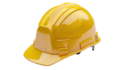 Safety First: A close-up studio shot captures a vivid, yellow construction helmet, exuding a sense of protection and industrial resilience. The image symbolizes construction safety.