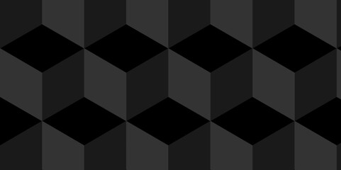 Minimal abstract dark black background from cubes vector art. Geometric tiles and mosaic creative stylish seamless pattern block cube background. minimal hexagon Cubes mosaic shape vector design	
