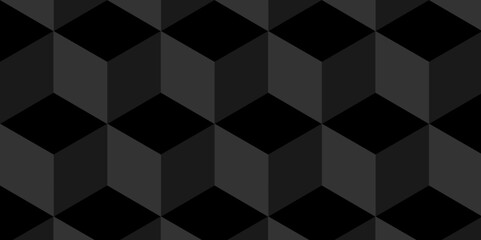 Minimal abstract dark black background from cubes vector art. Geometric tiles and mosaic creative stylish seamless pattern block cube background. minimal hexagon Cubes mosaic shape vector design	
