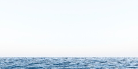 Obraz premium Calm Blue Ocean With Clear Sky on a Peaceful Day