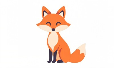 Obraz premium Minimalistic logo, fox illustration
