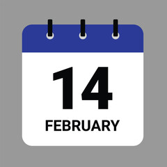 Vector illustration of a calendar icon showing dates and events. FEBRUARY 1 Calendar Icon – Flat Design, Minimalist Date Illustration