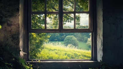 Countryside Window views blue sky natural nature landscape scene scenery wallpaper backdrop