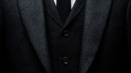Closeup Man's Dark Suit