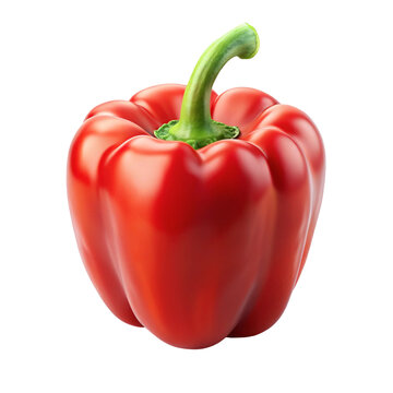 red paprika isolated on white