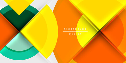 Circle and semi circle geometric background. Vector Illustration For Wallpaper, Banner, Background, Card, Book Illustration, landing page