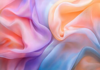 Fototapeta premium A detailed close up showcasing a vibrant and colorful swirl of fabric