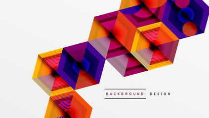 Hexagons, diamonds pattern. Geometric repeating hexagon background