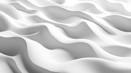 Fototapeta premium Futuristic abstract pattern of soft waves in a monochrome palette with a minimalist and modern aesthetic